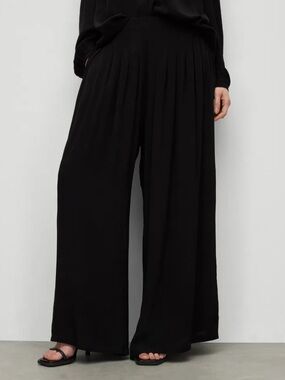 ALLSAINTS| HEZZY WIDE LEG PLEATED TROUSER| Womens Size XS| Black
